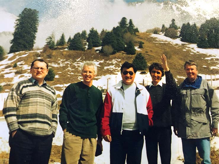 Chimbulak Ski Basin – Alexander Slesarev, Siegfried Hecker, Kairat K. Kadyrzhanov, Aidl Zhianshakhovich Tuleushev, Jim Toevs.